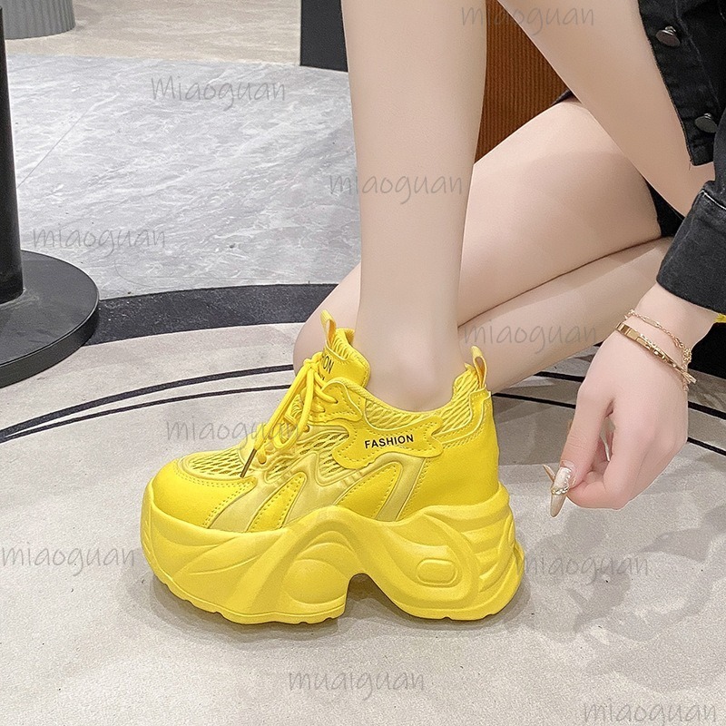 Wedge Espadrille Women - Women's Mesh Breathable Chunky Platform Sneakers