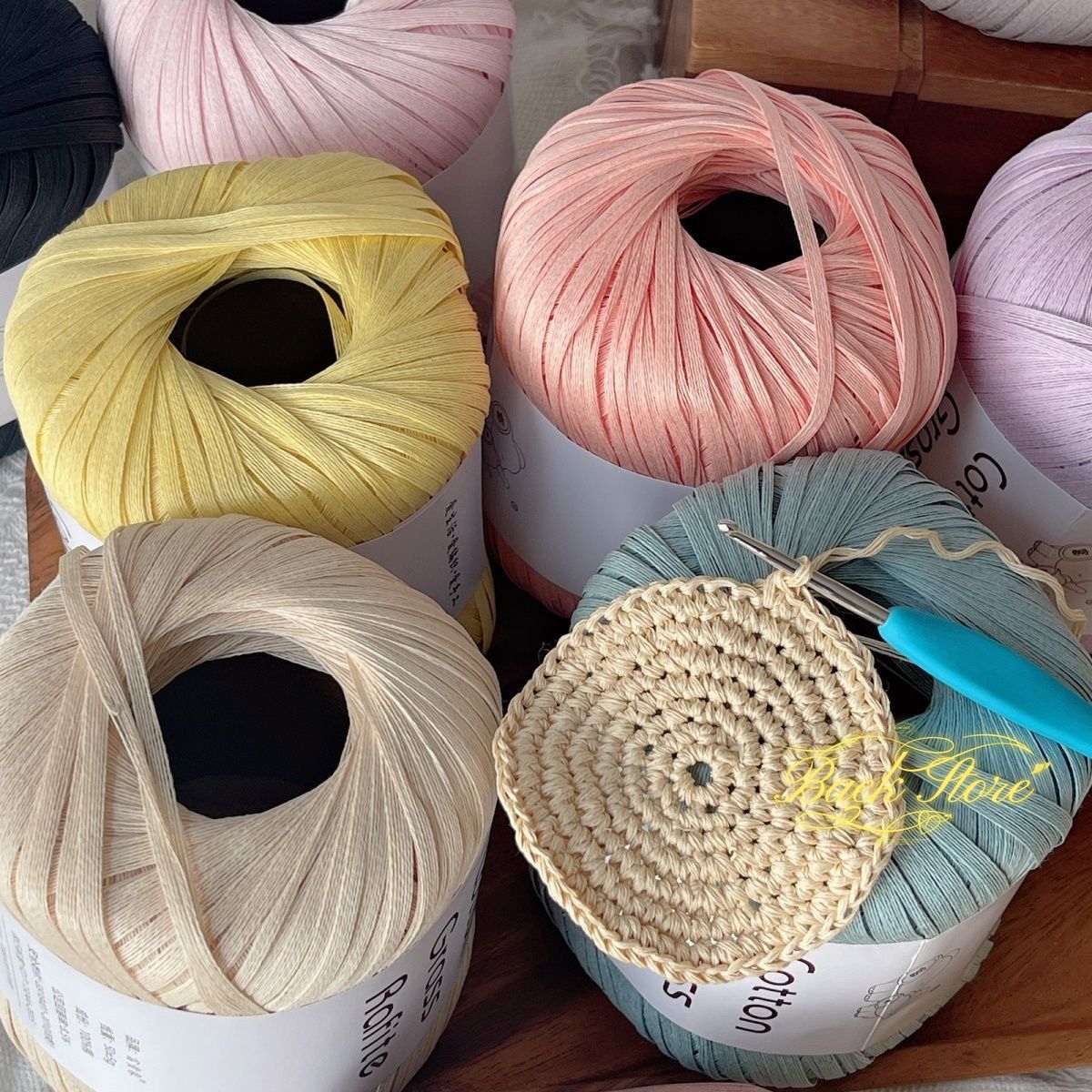 102M/roll Multicolor Raffia Ya - Crochet Bag Raffia ulasan dan harga