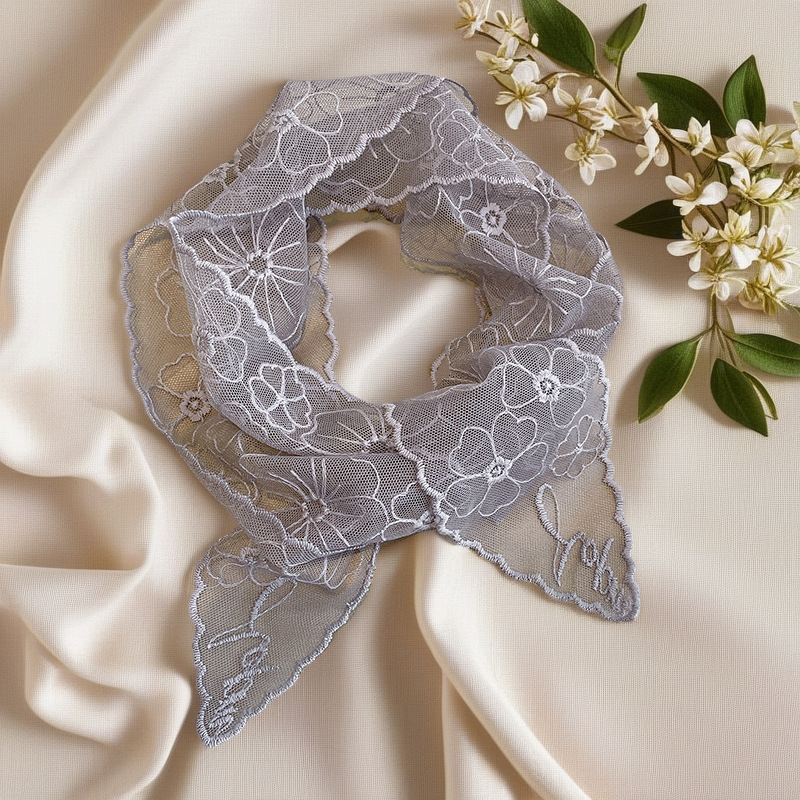Lace French Silk Scarf Retro W - Headband Summer Knit ulasan dan harga