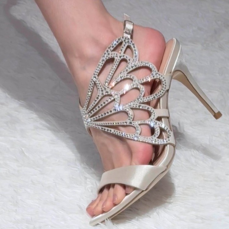 2026 New Arrival: Openwork But - Sandal Strappy Heeled ulasan dan harga