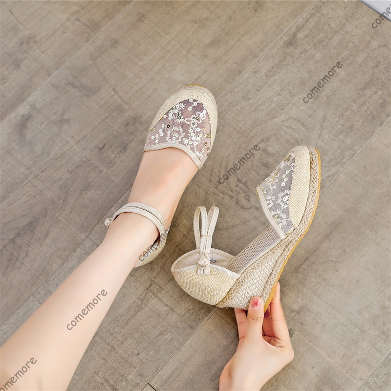 Women's Lace Mesh Espadrille W - Wedge Espadrille Women ulasan dan harga